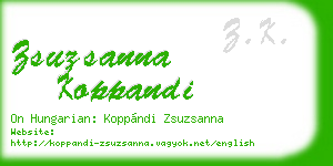 zsuzsanna koppandi business card